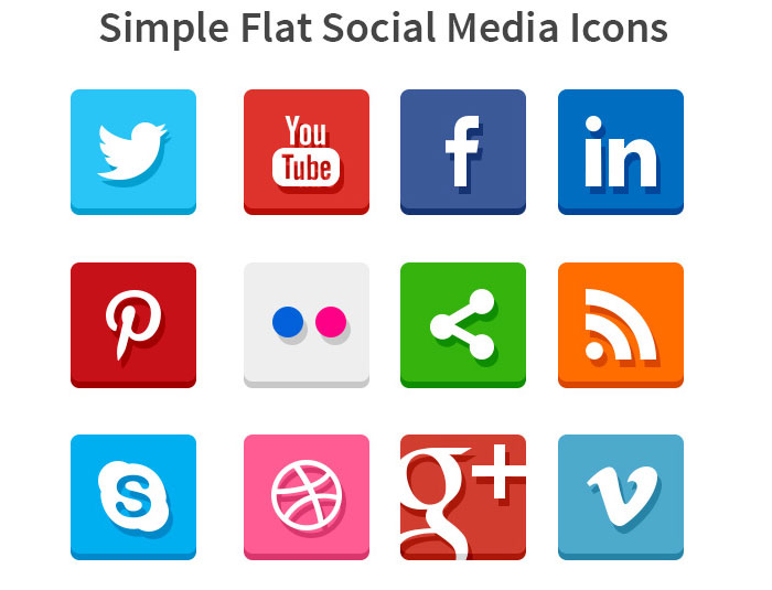 Social Media Icon Set by GraphicsFuel