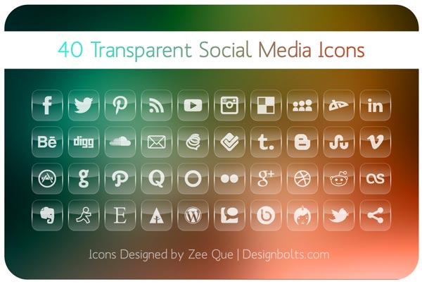 Free Transparent Social Media Icons