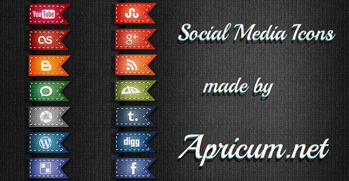 Ribbon Social Media Icons