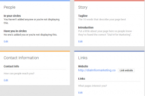 Google+ About Section