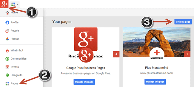 Creating a Google+ Page