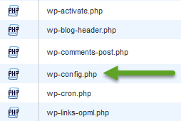 cPanel wp-config.php