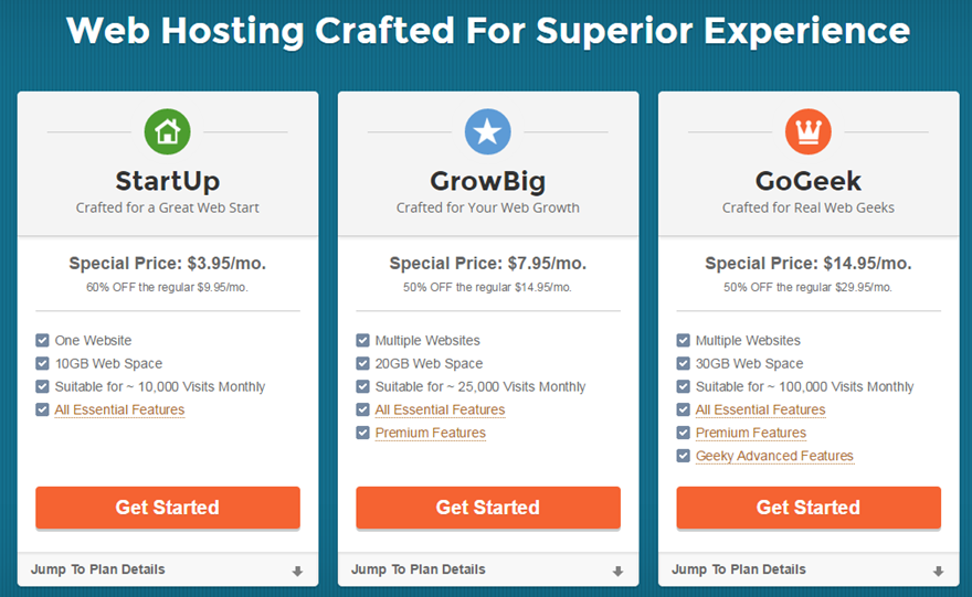 SiteGround Web Hosting Plans