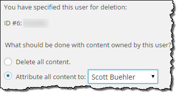 Delete a WordPress User