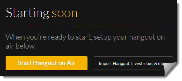 Start Your Hangout Event